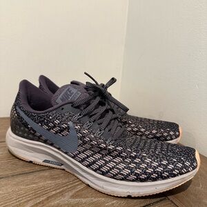 Nike Womens Air Zoom Pegasus 35 Running Shoes Size 10 Gray Rose Pink Sneakers